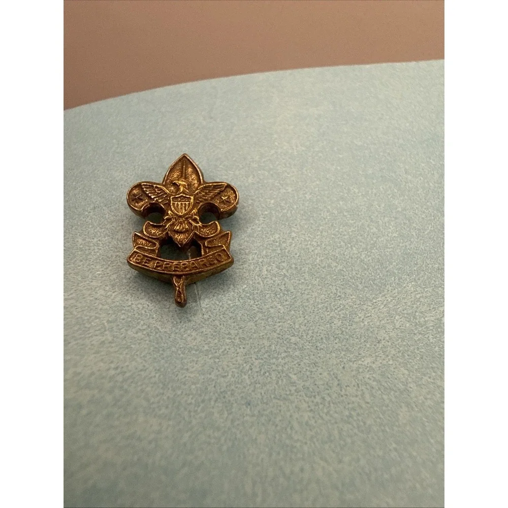Boy Scouts BSA Neckerchief Scarf Slide Clip, Vintage Metal, & 2 Pins Vintage